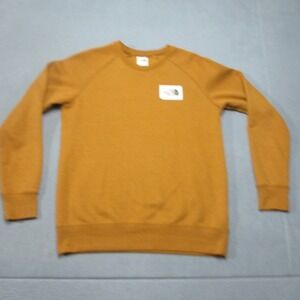 The North Face Sweatshirt Womens M Orange Excellent Heritage Patch Fleece